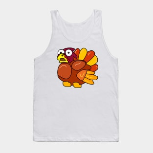 Chicken Turkey (a normal eye and facing the left side) - Thanksgiving Tank Top